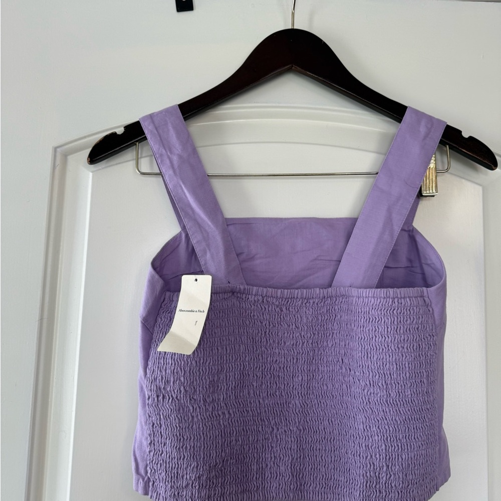 Abercrombie & Fitch Purple Fitted Crop Tank Top - Picture 4 of 9